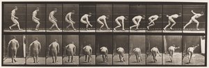 Tallerken 287. Baseball; Løbe og samle bolden op af Eadweard Muybridge