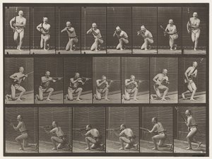 Tavle 356. Knælende, Skydning og Rejsning af Eadweard Muybridge