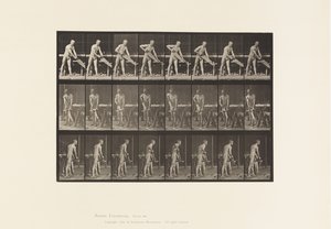Tavle 380. Tømrer, Savning, 1872-1885 af Eadweard Muybridge