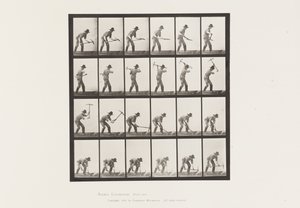 Plade 386. Minearbejder ved hjælp af en hakke af Eadweard Muybridge