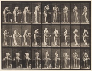 Plade 412. Vask, aftørring af ansigt og vending af Eadweard Muybridge