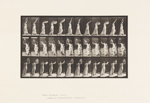 Plade 41. Gå, flirte en fan af Eadweard Muybridge