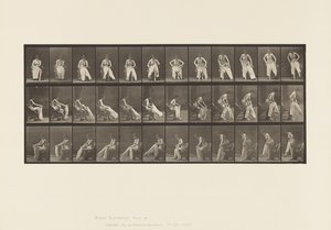 Tallerken 420.Toilet; At rejse sig fra stolen og tage tøj på, 1885 af Eadweard Muybridge