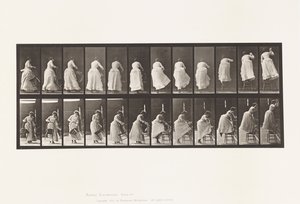 Plade 457. Træder på stolen og rækker op af Eadweard Muybridge