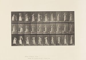 Plade 495. Diverse faser af toilettet af Eadweard Muybridge