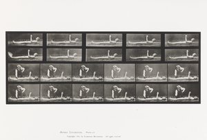 Plade 556.Lokal Chorea; A, B, mens du ligger af Eadweard Muybridge