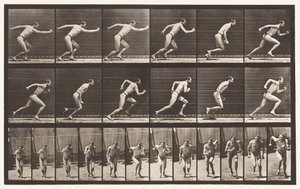 Plade 59. Start til en løbetur (sko) af Eadweard Muybridge