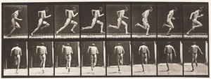 Plade 61. Løb med fuld hastighed (ufuldkommen handling, sko) af Eadweard Muybridge