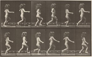 Nummerplade 469. Barn i løb,1887 (foto) af Eadweard Muybridge