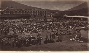 Plaza og vicekongens palads-Antigua de Guatemala af Eadweard Muybridge
