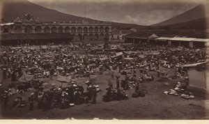 Plads og vicekongens palads, Antigua Guatemala af Eadweard Muybridge