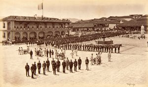 Modtagelse af kunstneren, Quezaltenango, Guatemala af Eadweard Muybridge