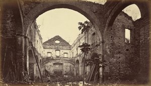 Ruinerne af kirken i Santo Domingo-Panama, 1875, udgivet 1877 (foto) af Eadweard Muybridge