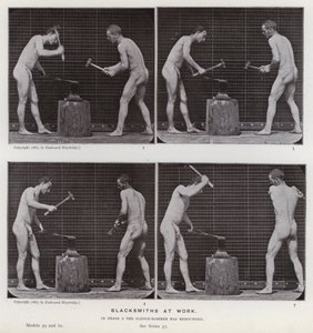 Den menneskelige figur i bevægelse: Smede på arbejde af Eadweard Muybridge