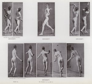 The Human Figure in Motion: Cricket (s/h foto) af Eadweard Muybridge
