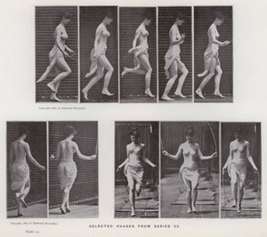 Den menneskelige figur i bevægelse: Udvalgte faser fra serie 53 (s/h-foto) af Eadweard Muybridge