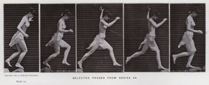 Den menneskelige figur i bevægelse: Udvalgte faser fra serie 54 (s/h-foto) af Eadweard Muybridge