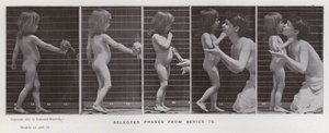 Den menneskelige figur i bevægelse: Udvalgte faser fra serie 79 (s/h-foto) af Eadweard Muybridge