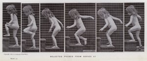 Den menneskelige figur i bevægelse: Udvalgte faser fra serie 87 (s/h-foto) af Eadweard Muybridge