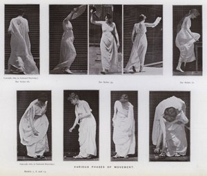 Den menneskelige figur i bevægelse: Forskellige faser af bevægelse (s/h foto) af Eadweard Muybridge