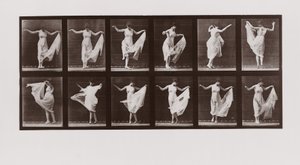 Kvinde danser, plade 107 fra Animal Locomotion, 1887 af Eadweard Muybridge