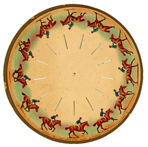 zoopraxiscopisk skive, der viser en hest i galop, 1893 af Eadweard Muybridge