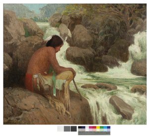 Hondo Falls, 1907 af Eanger Irving Couse
