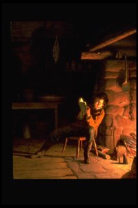 Lincolns barndom af Eastman Johnson