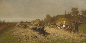 Husking Bee, Island of Nantucket, 1876 af Eastman Johnson