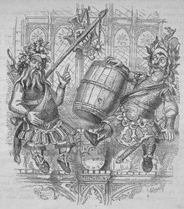 Gog og Magog med en tønde, 1840