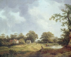 Suffolk Landscape (olie på lærred) af Ebenezer Tull