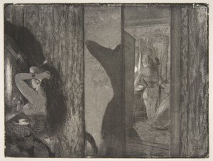 Skuespillerinder i deres omklædningsrum, 1879-80. af Edgar Degas