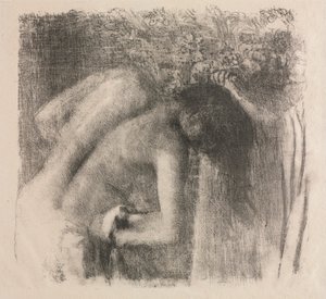 Efter badet (stor version) af Edgar Degas