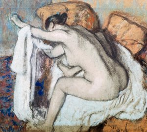 Efter badet af Edgar Degas