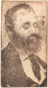 Alphonse Hirsch, 1875. af Edgar Degas