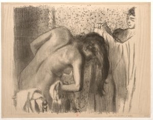 Efter badet af Edgar Degas