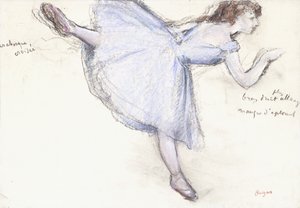 Arabesque-danser i profilvisning, 1885-90 af Edgar Degas