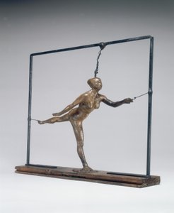 Arabesque over højre ben, venstre arm foran, ca. 18851890. af Edgar Degas