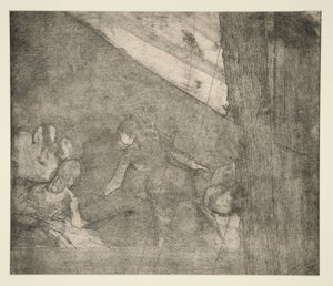 Hos ambassadørerne, ca. 1877 (ætsning, akvatinte og tørnål) af Edgar Degas