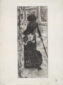 I Louvre: La Peinture (Mary Cassatt), ca. 1879-80 (ætsning og akvatint) af Edgar Degas