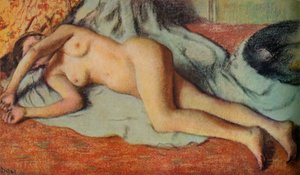 Badende liggende på jorden, c1885 af Edgar Degas