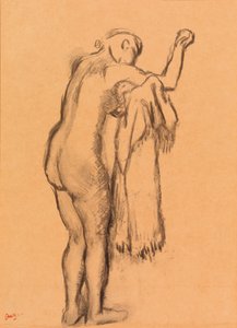 Baderen tørrer sig selv af Edgar Degas