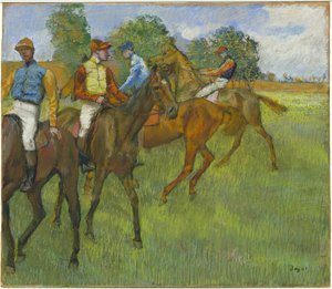 Før løbet, ca. 1887-89 (pastel på papir) af Edgar Degas