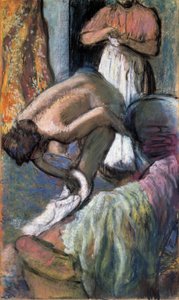 Morgenmad efter badet af Edgar Degas