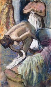 Morgenmad efter badet af Edgar Degas