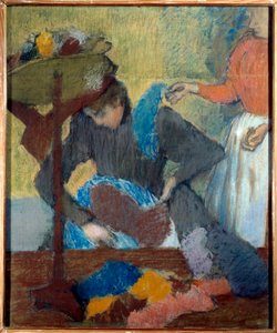 Hos fashionistaen Pastel af Edgar Degas (1834-1917) 1898 Søn. 0,91x0,75 m Paris, museum d