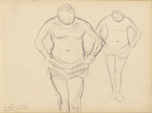 Kopier af Cézannes Badegæster af Edgar Degas