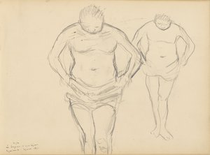 Kopier af Cézannes badegæster af Edgar Degas