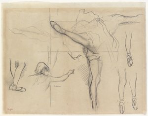 Danser - seks skitser af Edgar Degas