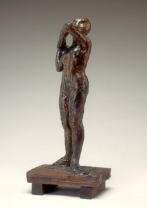 Danser, der justerer skulderremmen på hendes bodice, 1880